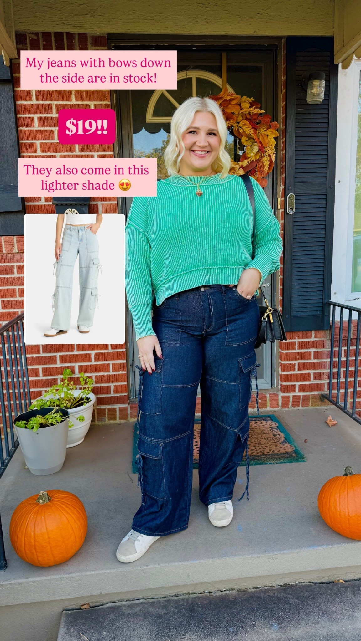 Love the bow ties on these @Walmart jeans! 😍  

#LTKMidsize #LTKootd