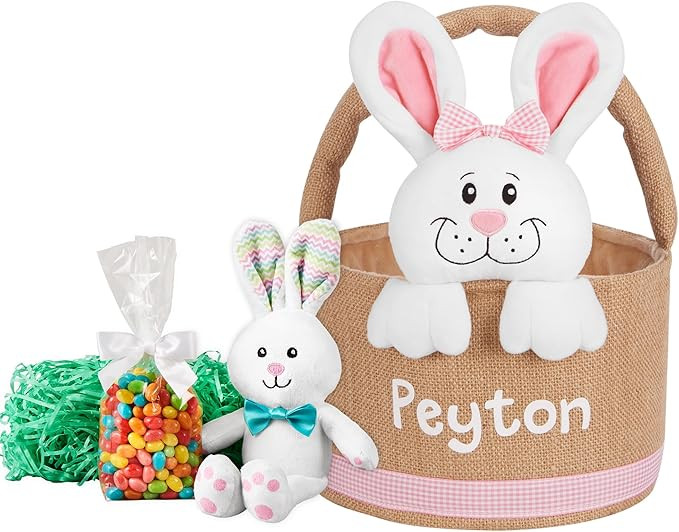 Let's Make Memories Personalized Easter Basket for Kids - Custom - For Boys and Girls - Fillable ... | Amazon (US)