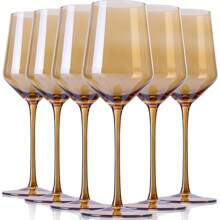 Amber Wine Glasses Set Of oz HandBlown Long Stem Wine Glasses Unique Wine Glasses Gift For Bar Party Christmas | SHEIN