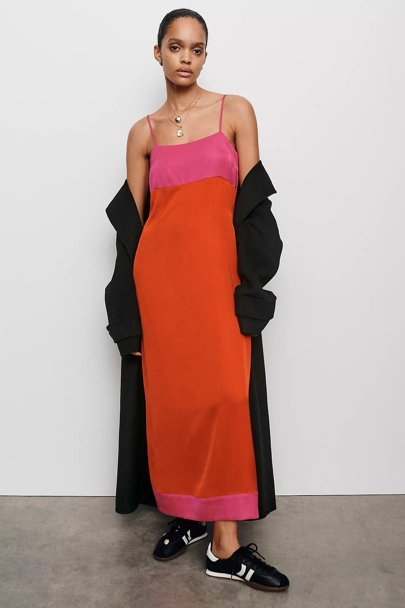 By Anthropologie Colorblock Column Midi Dress | Anthropologie (US)