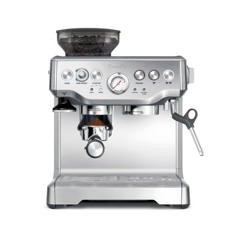 Breville Barista Express Stainless Steel Espresso Machine with Steam Wand + Reviews | Crate & Bar... | Crate & Barrel