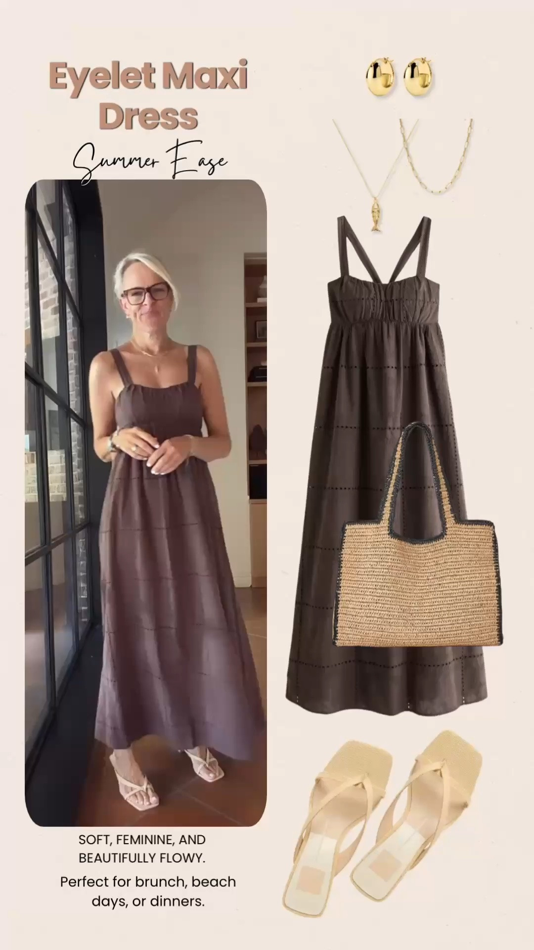 This eyelet maxi dress is soft, feminine, and beautifully flowy. I love how easily it works for beach days, vacation dinners, or a summer lunch, just add simple sandals, a woven bag, and gold jewelry.

💡 LTK MADE EASY
❤️ Heart = Support my posts!
🔖 Save = Get sale & restock alerts
📋 Lists = Keep favorites organized
📲 Share = Send lists and products to a friend. Hello, Christmas List!
💬 Comment = Ask me anything about what I’m wearing. :-)

#LTKootd #LTKOver40