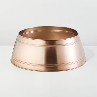 26" Banded Stripe Metal Christmas Tree Collar - Hearth & Hand™ with Magnolia | Target