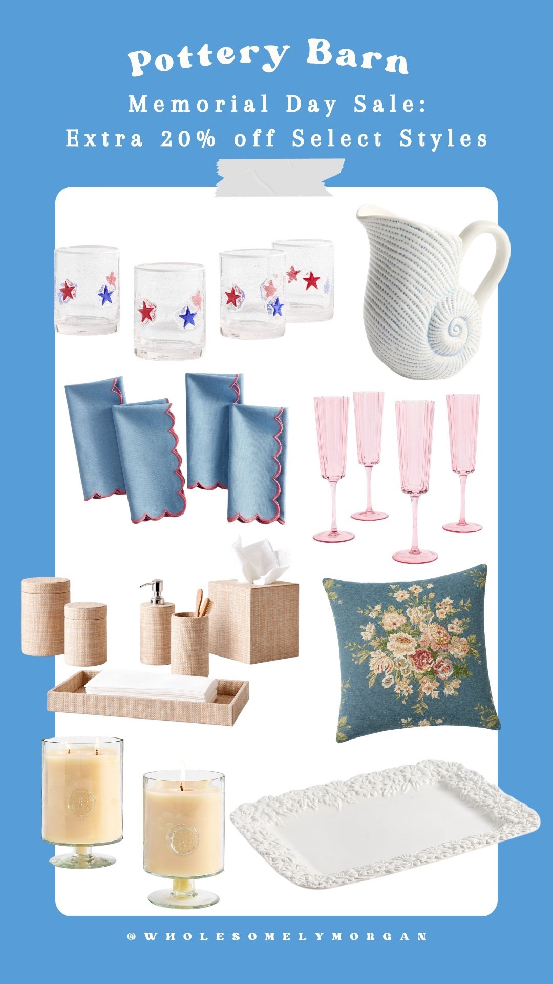 Pottery Barn: Memorial Day Sale is an Extra 20% off select styles ❤️💙