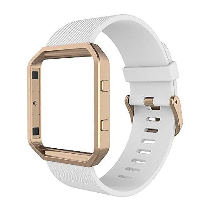 Simpeak for Fitbit Blaze Bands with Frame, Silicone Replacement Band Strap with Frame Case for Fit b | Amazon (US)