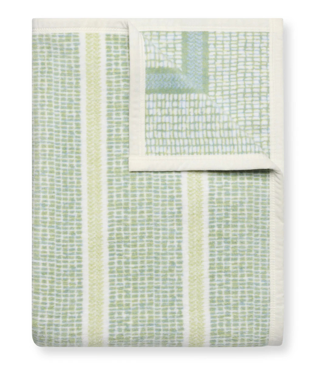Market Stripe Ocean Fog Blanket | ChappyWrap