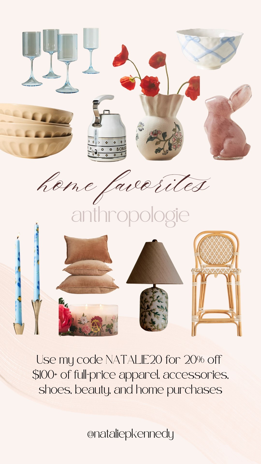 My current home favorites at Anthropologie 😍 use code NATALIE20 

#LTKSpringSale #LTKBeauty #LTKHome