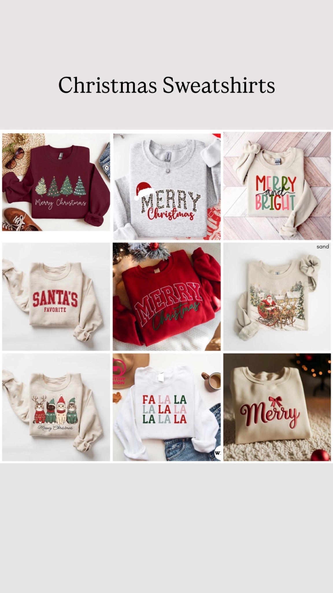 Cute sweatshirts for the Holidays & Christmas! Order yours now! Makes great gifts too! 

#LTKFindsUnder50 #LTKSeasonal #LTKGiftGuide