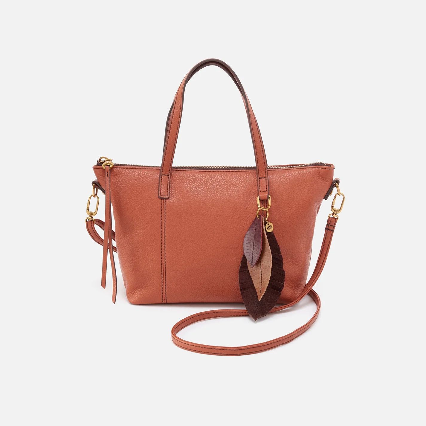 Kingston Mini Tote in Pebbled Leather - Apricot | HOBO Bags
