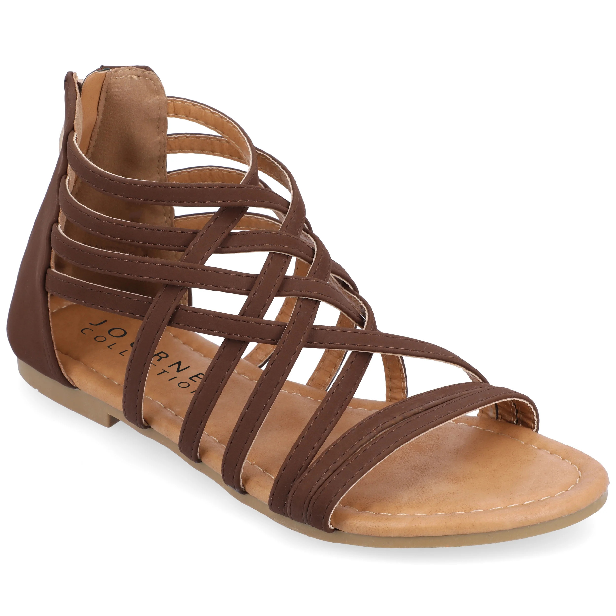 Journee Women's Hanni Gladiator Sandals, Wide Width Available | Walmart (US)