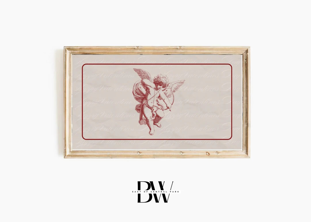 Samsung Frame TV Art Valentine's Day Frame TV Art Cupid Says Happy Valentine's Day Frame TV Artwo... | Etsy (US)