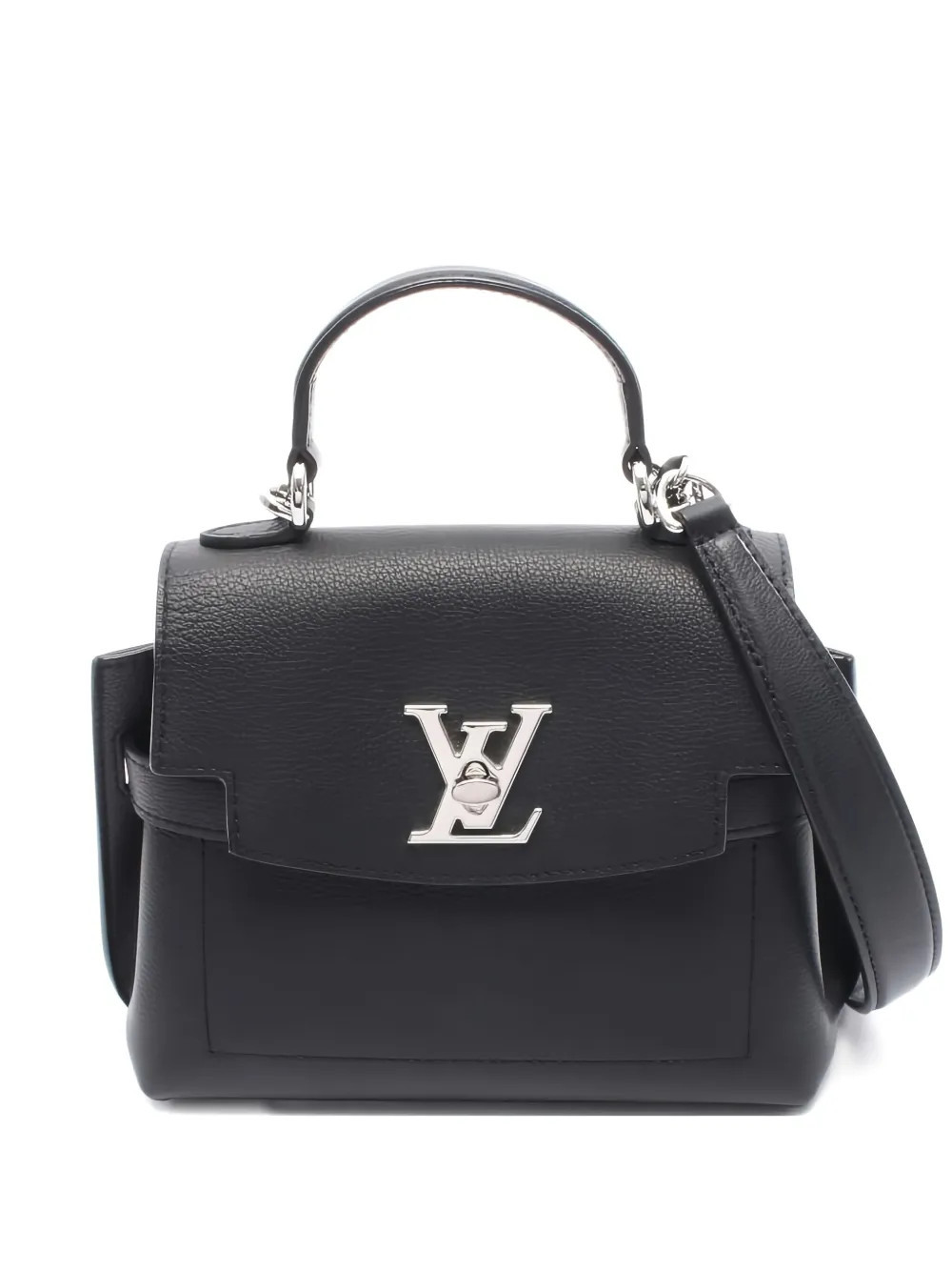 Louis Vuitton Pre-Owned 2021s LockMe Ever mini tote bag - Black | Farfetch Global