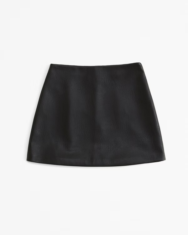 Women's The A&F Scarlett Vegan Leather Mini Skort | Women's Bottoms | Abercrombie.com | Abercrombie & Fitch (US)