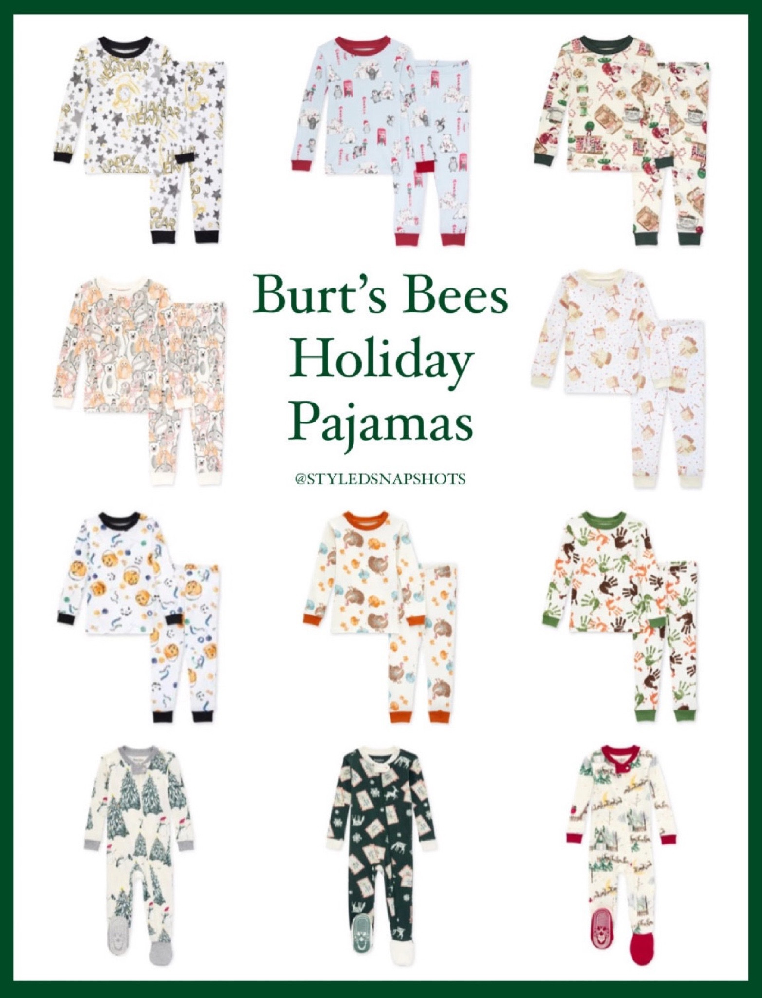 Burt's bees best sale holiday pajamas