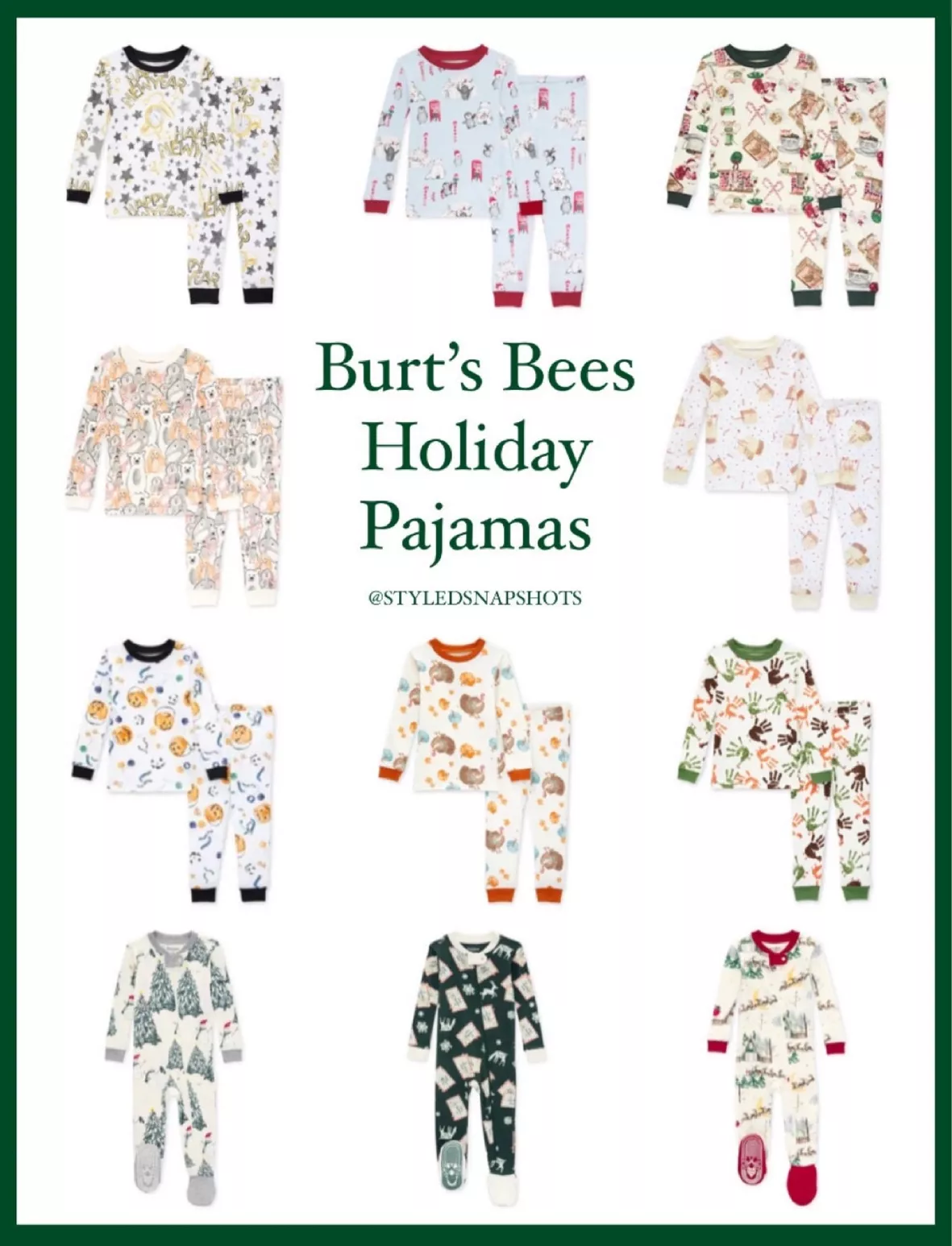  Burts Bees Baby Baby Family Jammies Matching Holiday Organic  Cotton Pajamas