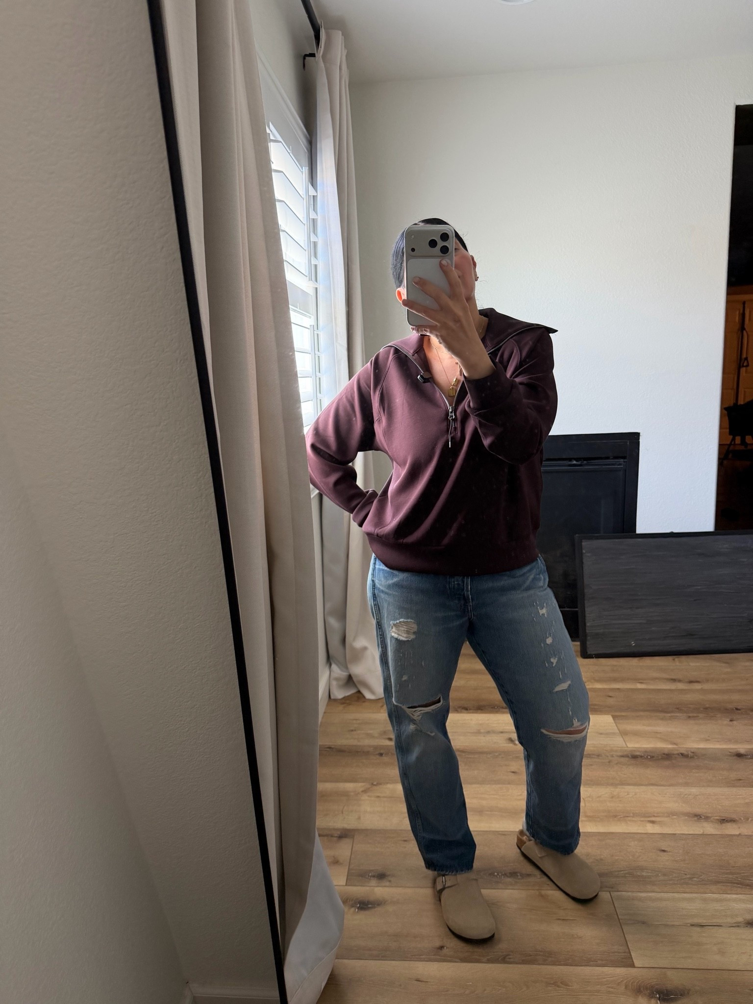 medium in the sweater, 8 in the jeans

#LTKootd #LTKmomlife #LTKgrwm
