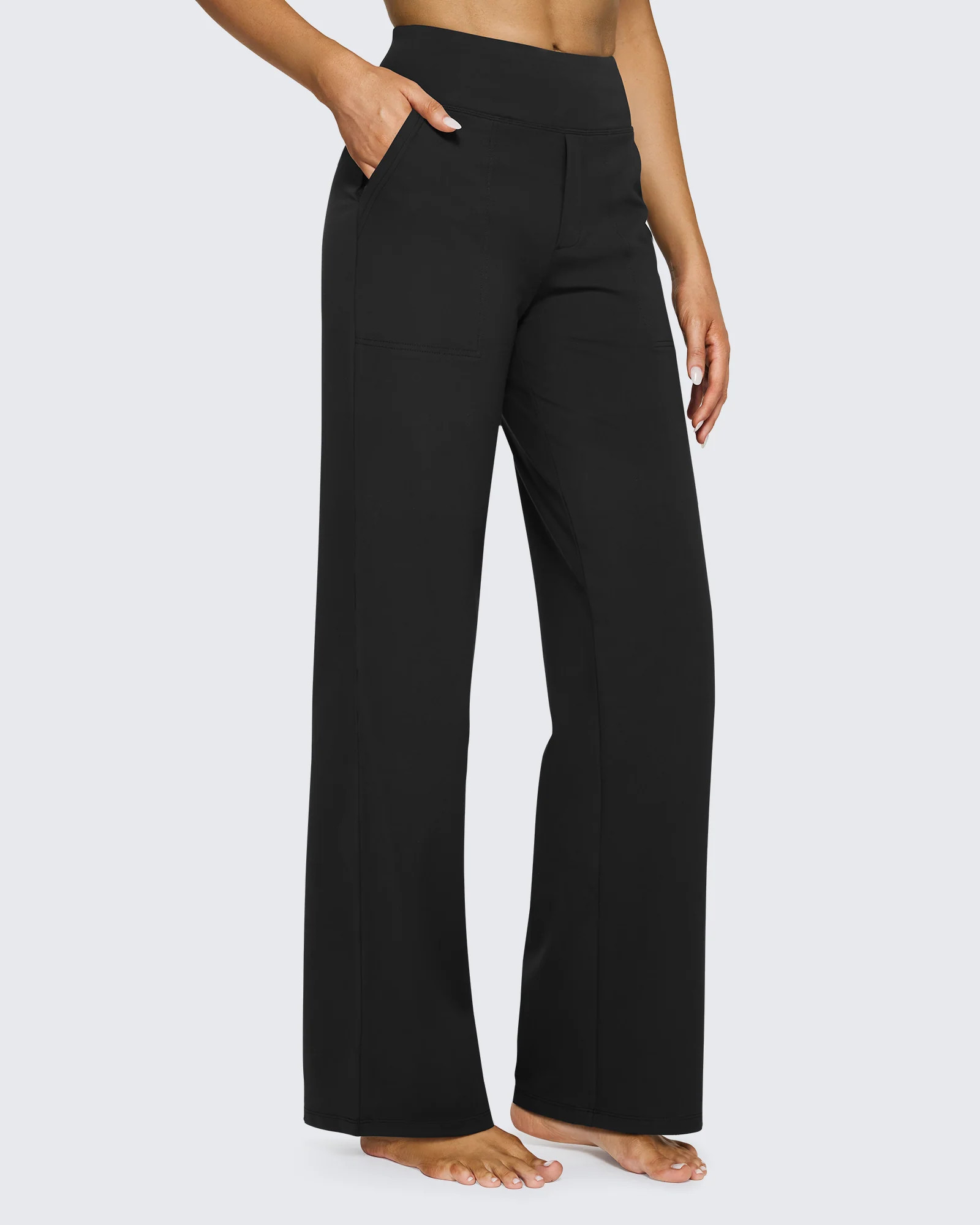 High Waisted Wide-Leg Pants Women – 31 Inseam | Office to Yoga Wear | G4Free | g4free activewear