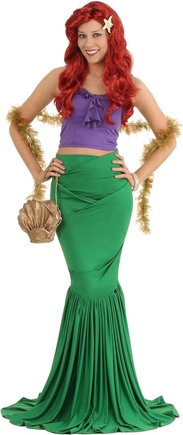 Mermaid Dress Costume for Women Adult Sea Goddess Mermaid Outfit | Amazon (US)