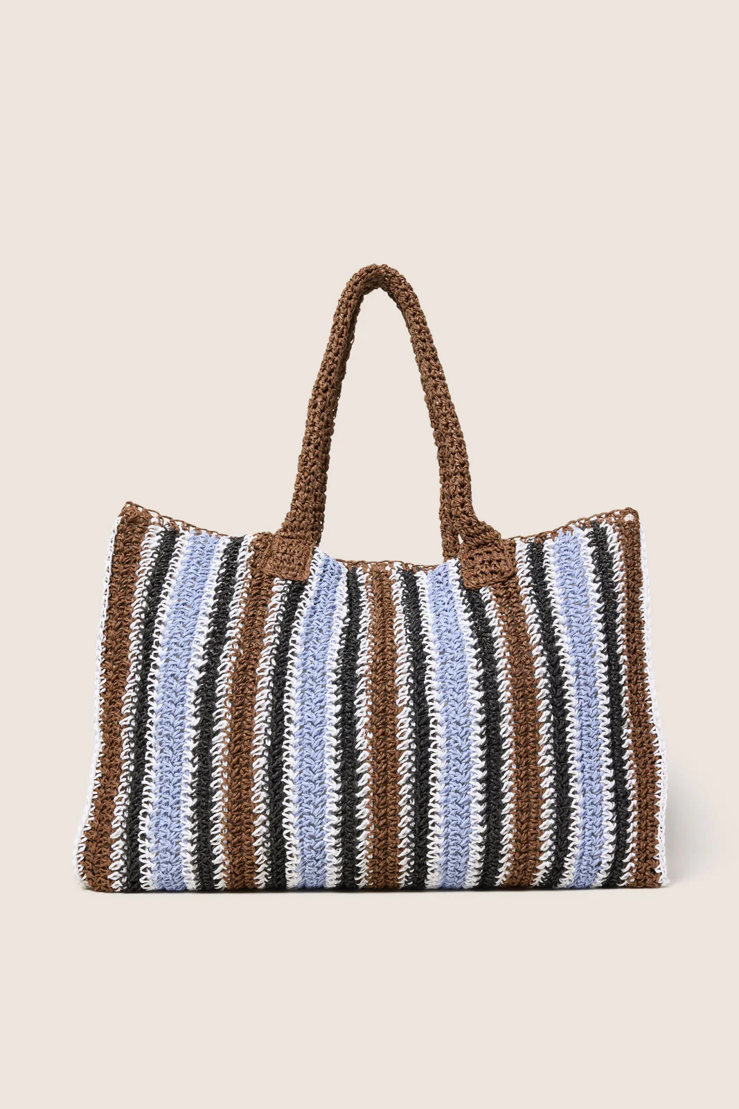 EVEREVE Women's Brandi Raffia Tote Bag, Brown | Evereve