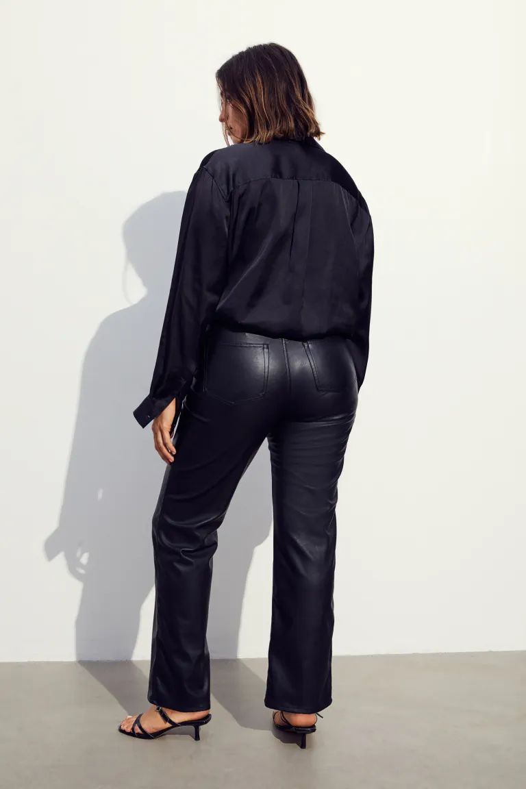 Coated Pants - Black - Ladies | H&M US | H&M (US + CA)