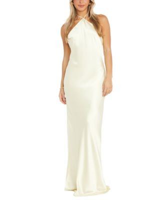 Morgan & Company Juniors' Halter-Neck Slip Dress - Macy's | Macy's