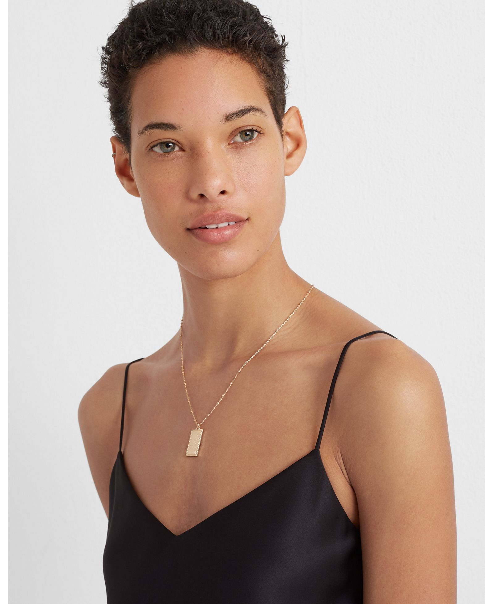 Long Rectangle Necklace | Club Monaco (Global)