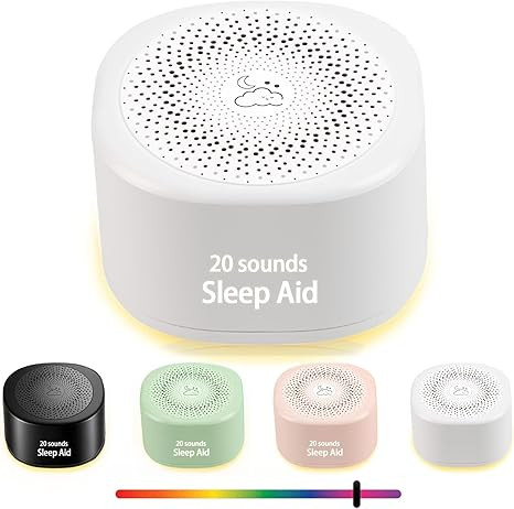 Travel White Noise Sound Machine 20 Sounds, Portable Sound Machine for Adults Sleep, Mini Sleep A... | Amazon (US)