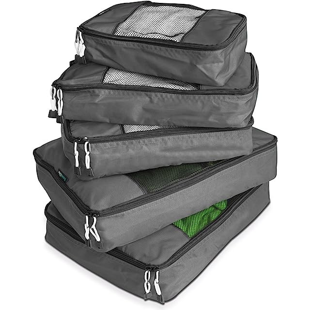 LeanTravel Compression Packing Cubes for Travel Organizers with Double Zipper (6-Pack (2L+2M+2S),... | Amazon (US)