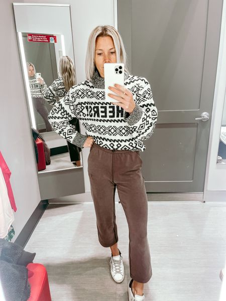 Target find! This sweater would be so cute for the holidays or a New Year’s party! It says “cheers” only $25!