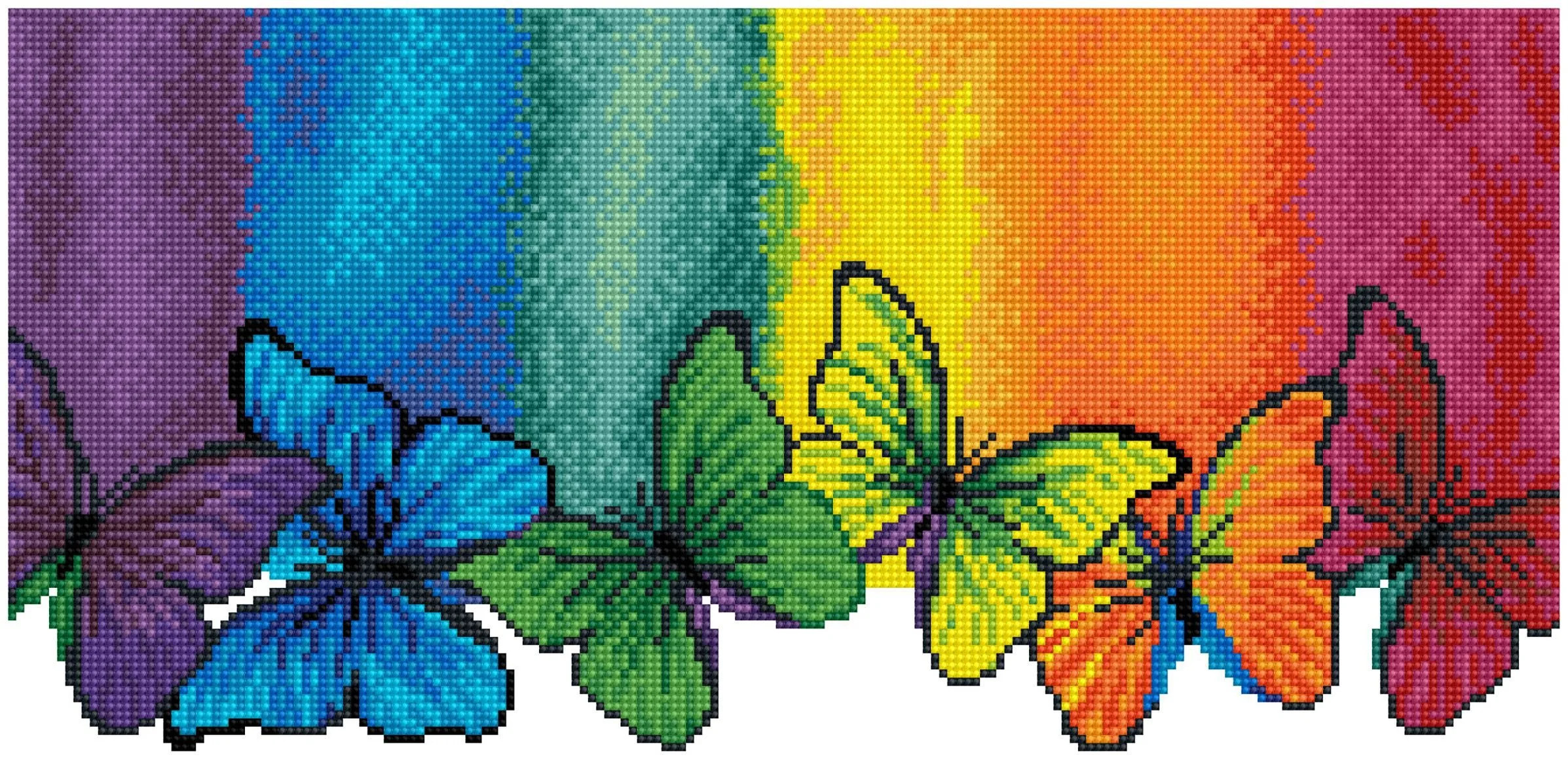 DIAMOND DOTZ® Butterfly Rainbow Diamond Painting Kit | Walmart (US)