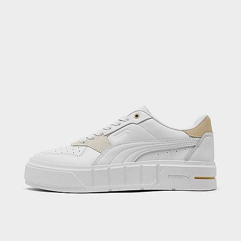 Women's Puma Cali Court Match Casual Shoes in Puma White/Granola Size: 10.0 | Finish Line (US)
