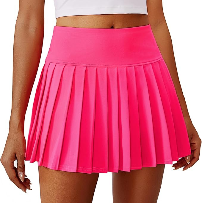 PINSPARK Pleated Tennis Skirts for Women High Waist Golf Skirt Tummy Control Athletic Skorts for ... | Amazon (US)