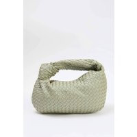 WOVCOR Women's Woven Knotted Handle Mini Grab Bag in Pale Green | Debenhams UK