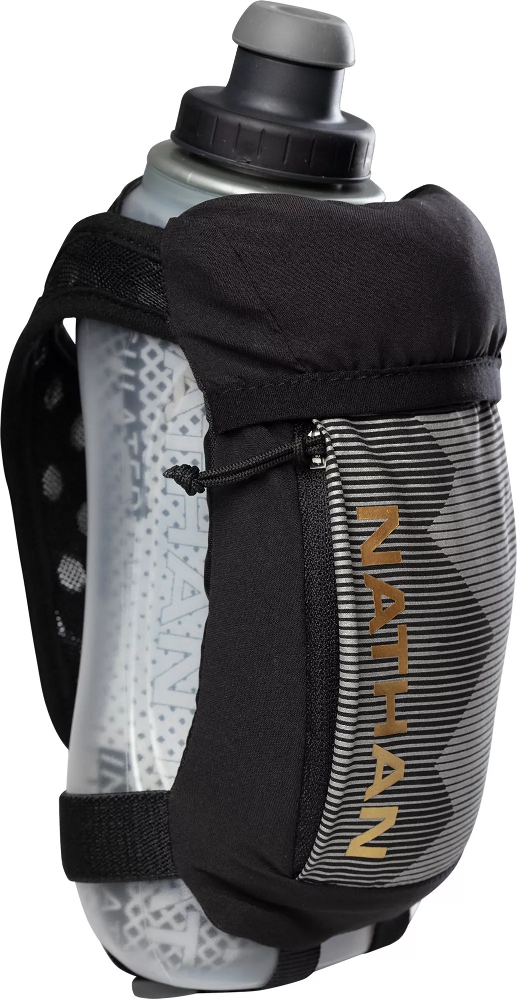 Nathan QuickSqueeze 18oz Insulated Handheld Bottle, Black/Gold | Dick's Sporting Goods
