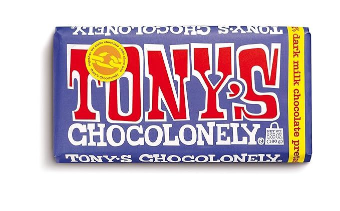 Tony's Chocolonely 42% Dark Milk Chocolate Bar with Pretzel and Toffee, 6.35 Ounce | Amazon (US)