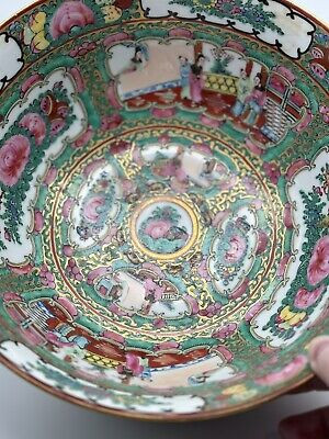 Rose Medallion Bowl Large From Hong Kong hand painted  | eBay | eBay US