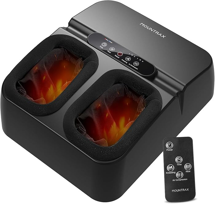 MOUNTRAX Foot Massager Machine with Heat, Foot Massager for Plantar Fasciitis, Neuropathy Pain, S... | Amazon (US)