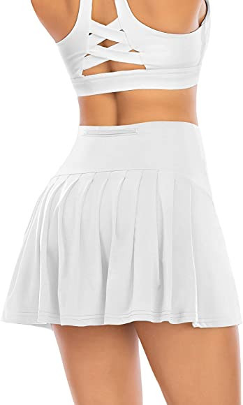 Pleated Tennis Skirts for Women with Pockets Shorts Athletic Golf Skorts Activewear Running Worko... | Amazon (US)