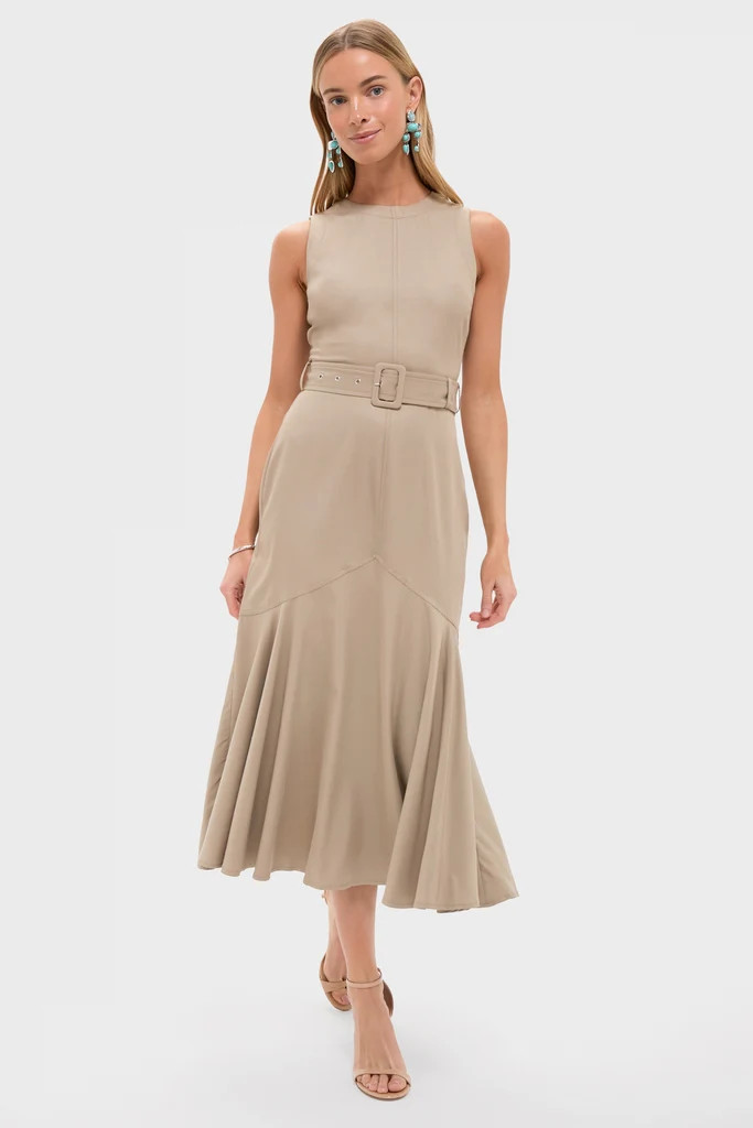 Khaki Autumn Midi Dress | Tuckernuck (US)