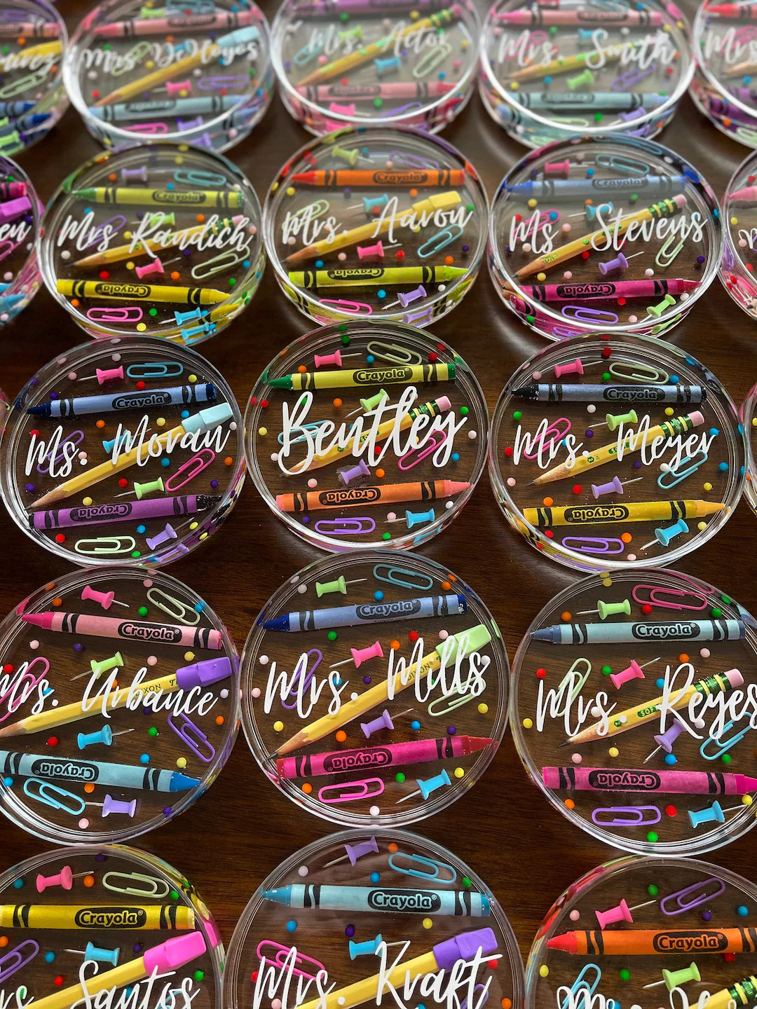 Personalized Teacher Appreciation Drink Coaster Extra Large - Etsy | Etsy (US)