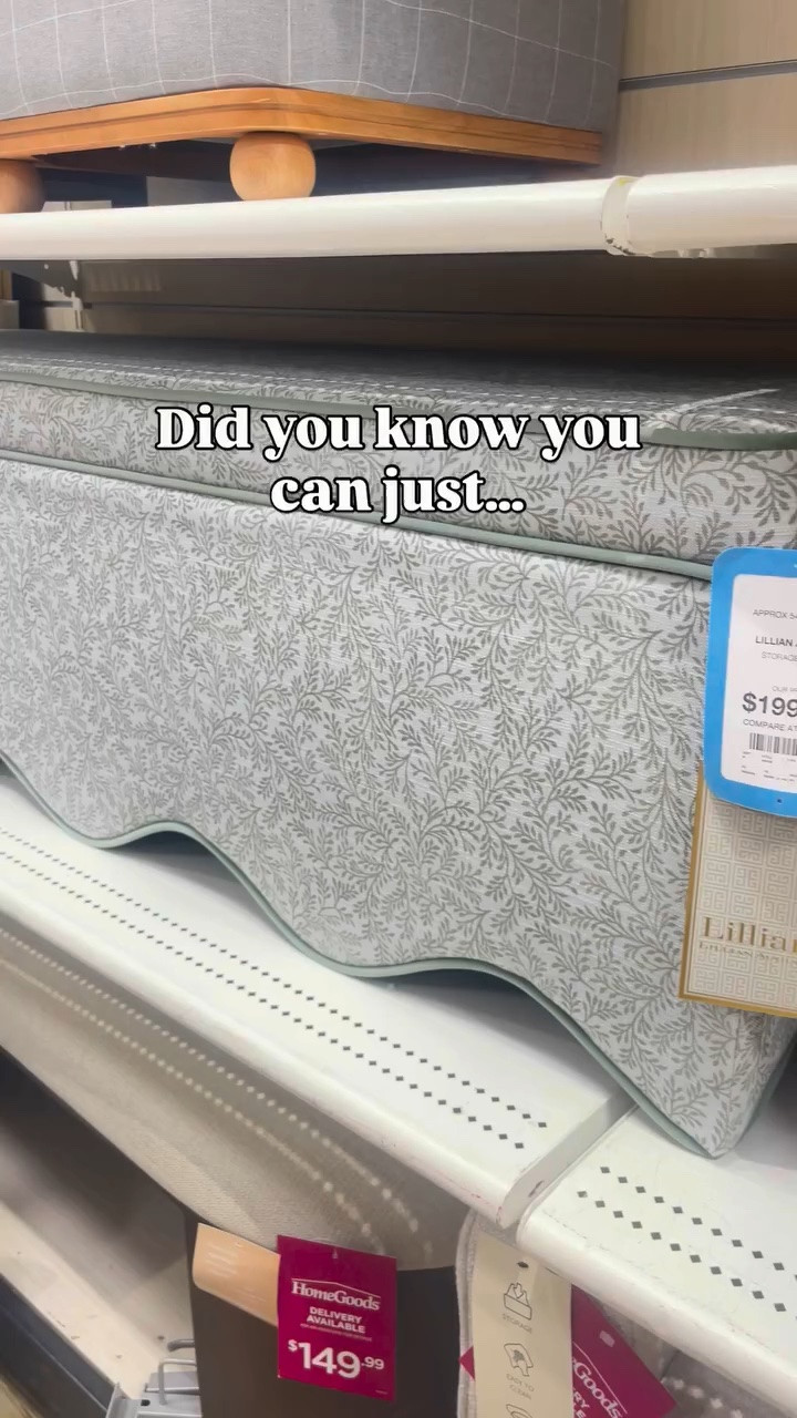 ✨ The custom looking storage bench everyone will ask about! 

• Scalloped detail = designer look
• Hidden storage keeps clutter out of sight
• Soft neutral print works with any decor
• Perfect for bedrooms, entryways & living rooms
• Looks high end without the high end price tag

One piece that adds style, storage, and charm! 

Say SHOP for info ✨

#DesignerLookForLess #CoastalHome #Homegoods #homegoodshappy #HomeDecor

Comment SHOP below to receive a DM with the link to this post on my LTK ⬇ https://liketk.it/6fXPv