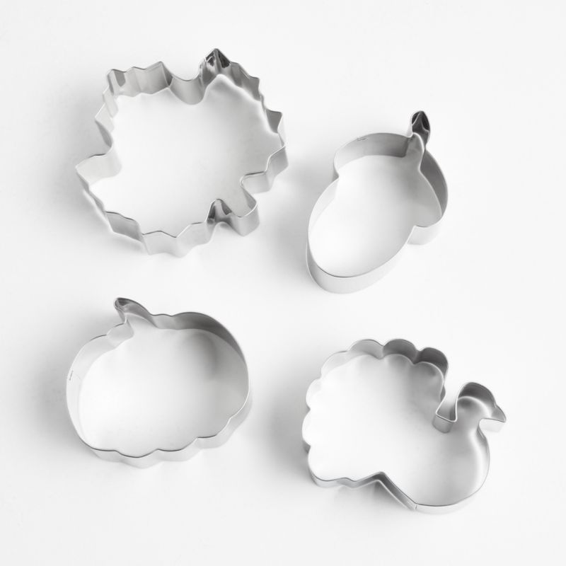 Fall Stainless Steel Cookie Cutters, Set of 4 | Crate & Barrel | Crate & Barrel