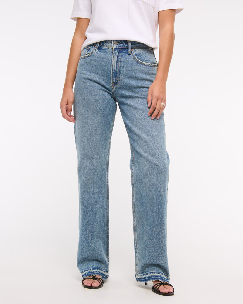 Women's Curve Love High Rise 90s Relaxed Jean | Women's Bottoms | Abercrombie.com | Abercrombie & Fitch (US)