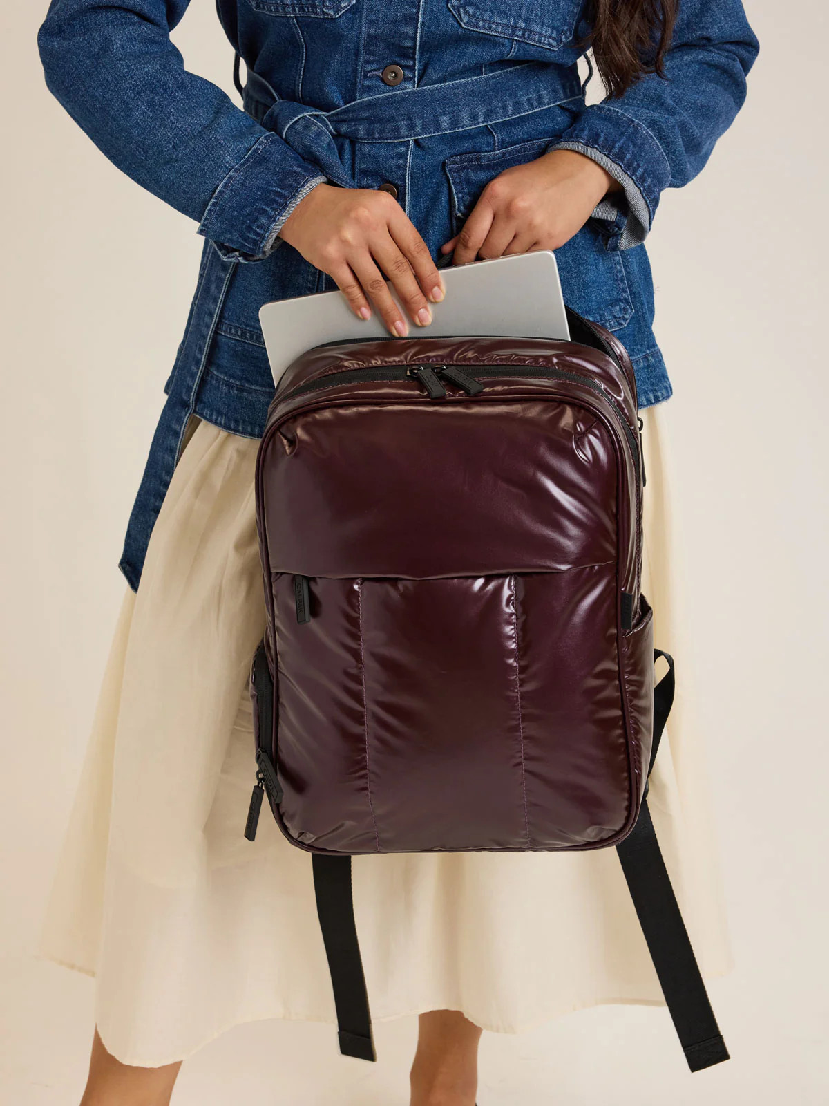 Luka 15 inch Laptop Backpack in Glazed Dark Cherry | CALPAK