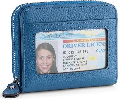 Small Wallet for Women, Genuine Leather RFID Blocking Credit Card Holder Slim Compact Coin Purse ... | Amazon (US)