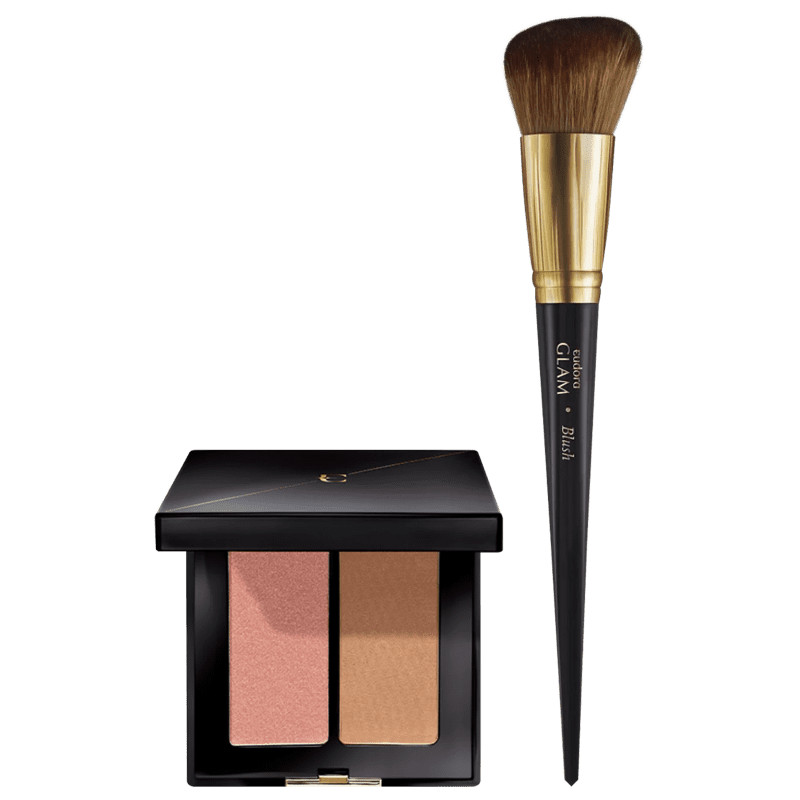 Kit Eudora Glam Duo Blush Pêssego Supremo + Pincel (2 Produtos) | Beleza Na Web (BR)