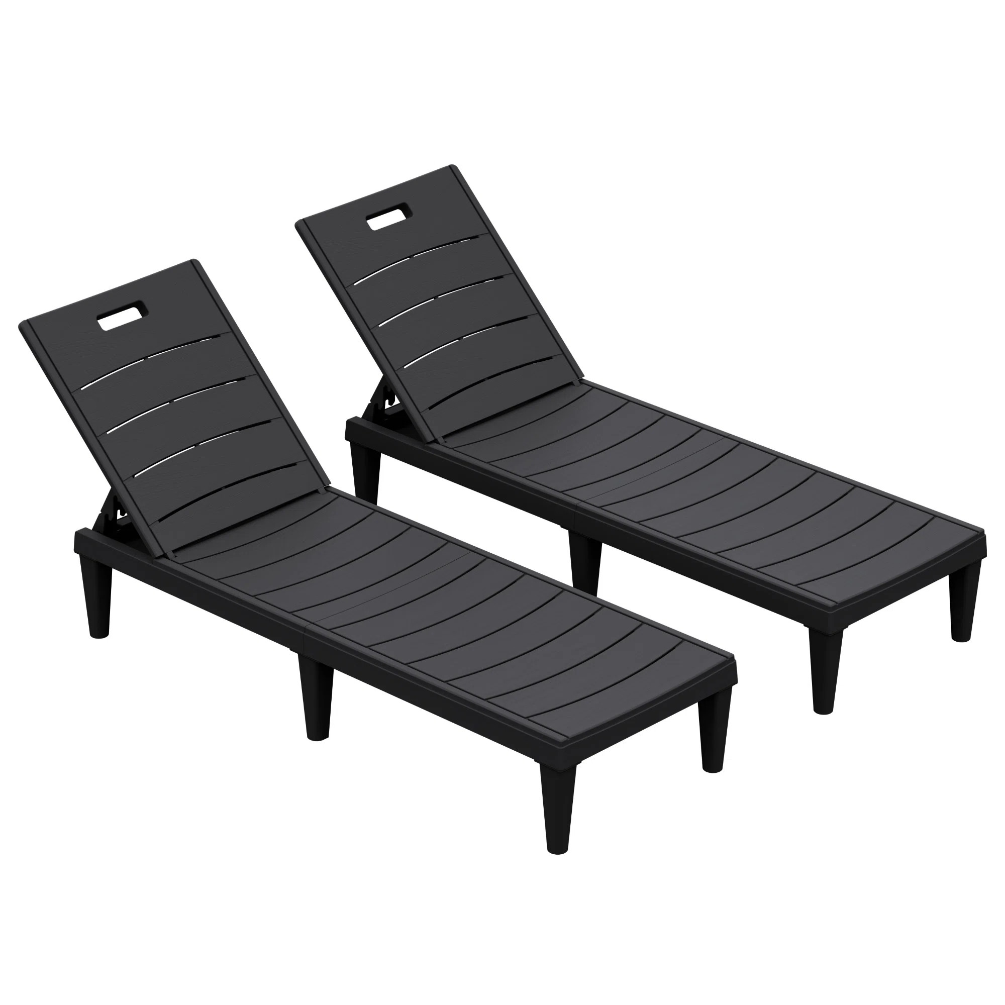 Outdoor Patio Waterproof Chaise Lounge Chairs(set Of 2) | Wayfair North America