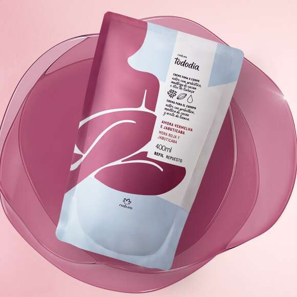 Refil Creme Desodorante Nutritivo para o Corpo Tododia Amora Vermelha e Jabuticaba | Natura BR
