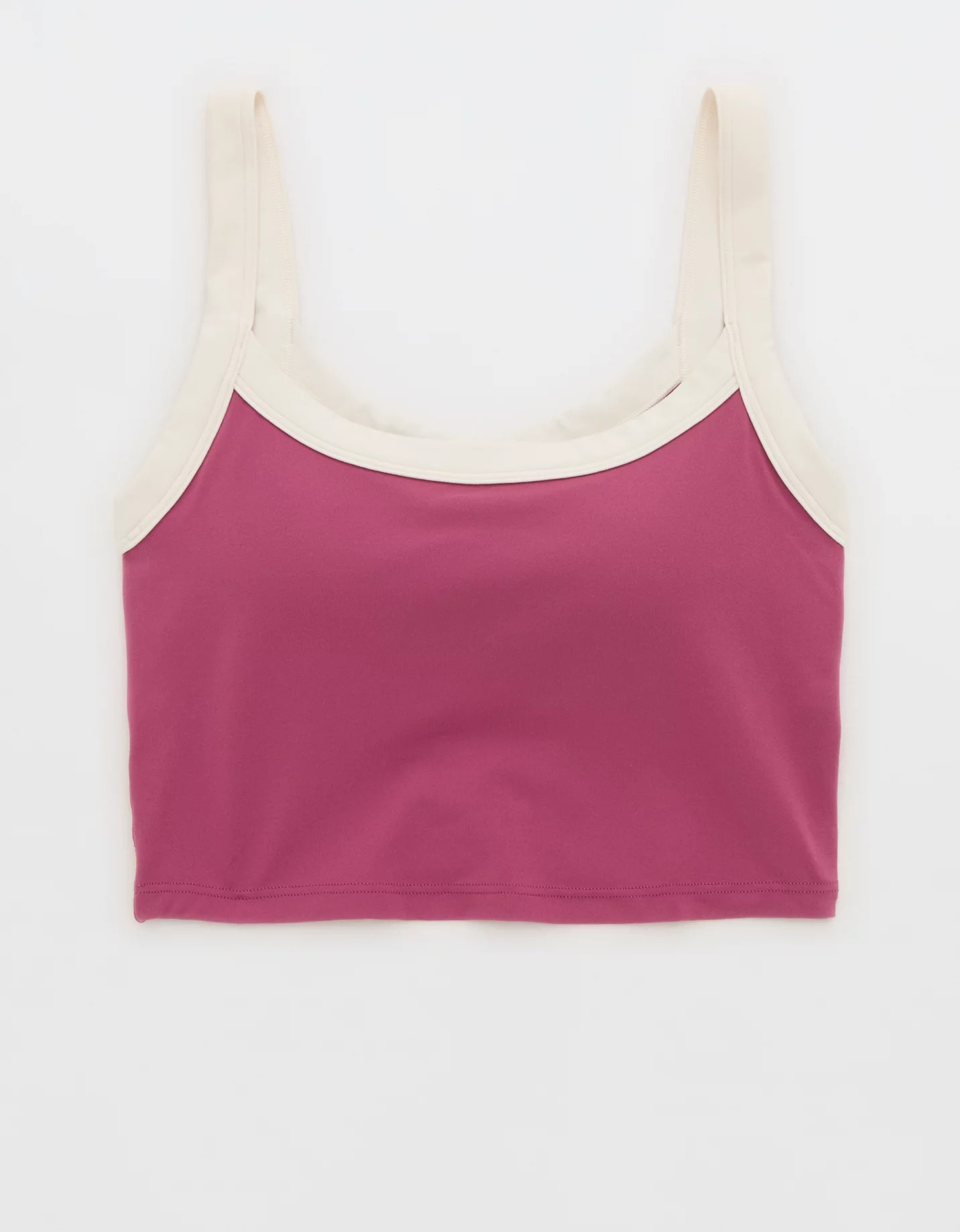Offline By Aerie Real Me Low Key Ringer Longline Sports Bra Women's Autumn Jam XXS | Aerie
