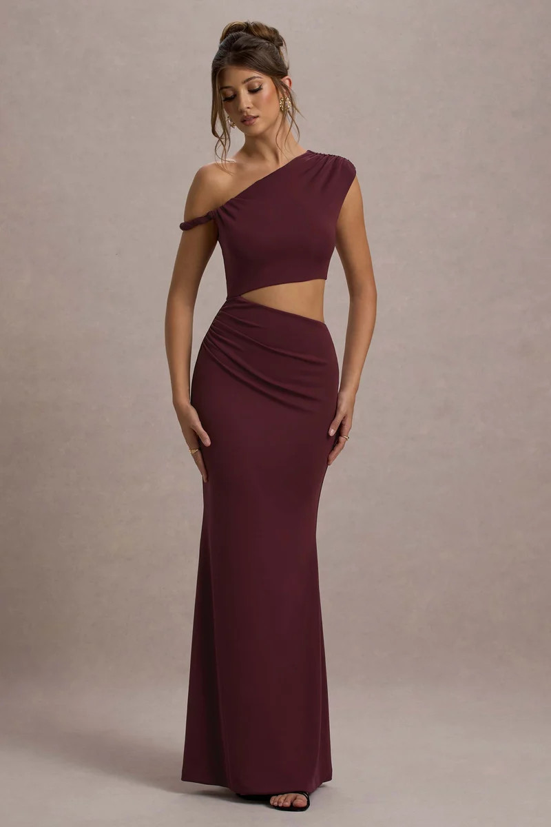 Thaliana  Port Cut-Out Open-Back Maxi Dress | Club L London